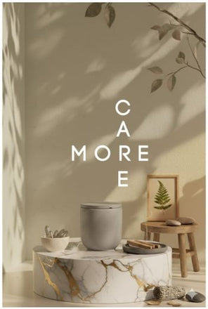 CARE MORE CONCRETE CANDLE